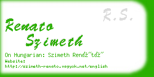 renato szimeth business card